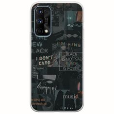 Aesthetic Black Realme 7 Pro Flexible TPU (Διάφανη Σιλικόνη)
