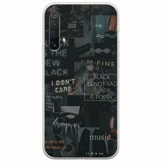 Aesthetic Black Realme X3 Flexible TPU (Διάφανη Σιλικόνη)