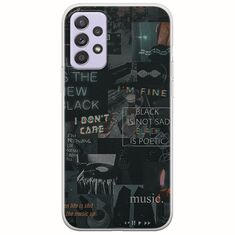 Aesthetic Black Samsung Galaxy A52 (4G/5G) A52s Flexible TPU (Διάφανη Σιλικόνη)