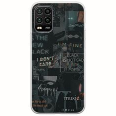 Aesthetic Black Xiaomi Mi 10 Lite Flexible TPU (Διάφανη Σιλικόνη)