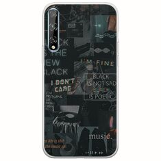 Aesthetic Black Huawei P Smart S Flexible TPU (Διάφανη Σιλικόνη)