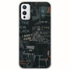 Aesthetic Black OnePlus 9 Flexible TPU (Διάφανη Σιλικόνη)
