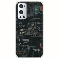 Aesthetic Black OnePlus 9 Pro Flexible TPU (Διάφανη Σιλικόνη)