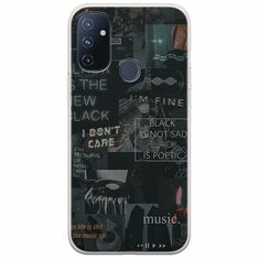 Aesthetic Black OnePlus N100 Flexible TPU (Διάφανη Σιλικόνη)