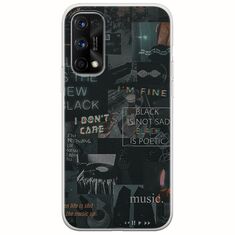 Aesthetic Black Realme 7 5G Flexible TPU (Διάφανη Σιλικόνη)