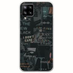 Aesthetic Black Samsung Galaxy A22 4G Flexible TPU (Διάφανη Σιλικόνη)
