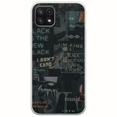Aesthetic Black Samsung Galaxy A22 5G Flexible TPU (Διάφανη Σιλικόνη)