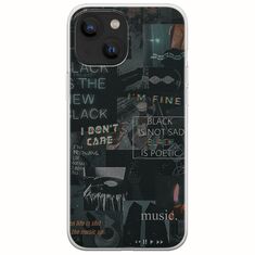 Aesthetic Black iPhone 13 mini Flexible TPU (Διάφανη Σιλικόνη)
