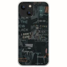 Aesthetic Black iPhone 13  Flexible TPU (Διάφανη Σιλικόνη)