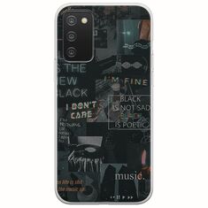 Aesthetic Black Samsung Galaxy A02s Flexible TPU (Διάφανη Σιλικόνη)
