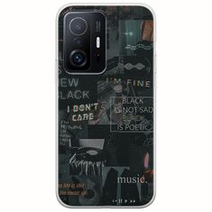 Aesthetic Black Xiaomi 11T / 11T Pro Flexible TPU (Διάφανη Σιλικόνη)