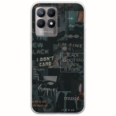 Aesthetic Black Realme 8i Flexible TPU (Διάφανη Σιλικόνη)
