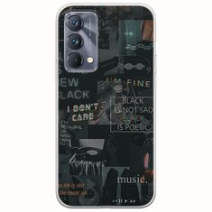 Aesthetic Black Realme GT 5G Flexible TPU (Διάφανη Σιλικόνη)