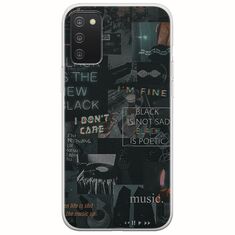 Aesthetic Black Samsung Galaxy A03s Flexible TPU (Διάφανη Σιλικόνη)