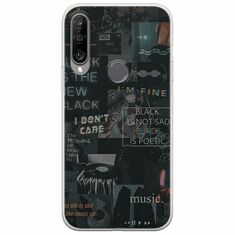 Aesthetic Black Huawei Y6p Flexible TPU (Διάφανη Σιλικόνη)
