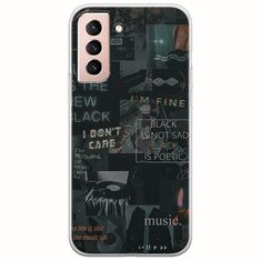 Aesthetic Black Samsung Galaxy S22 Flexible TPU (Διάφανη Σιλικόνη)