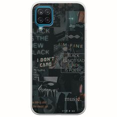 Aesthetic Black Samsung Galaxy M12 Flexible TPU (Διάφανη Σιλικόνη)