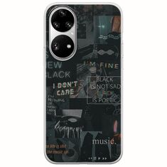 Aesthetic Black Huawei P50 Pro Flexible TPU (Διάφανη Σιλικόνη)