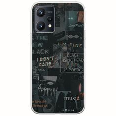 Aesthetic Black Realme 9 4G Flexible TPU (Διάφανη Σιλικόνη)