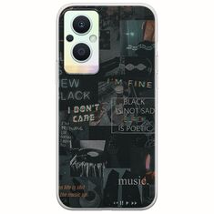 Aesthetic Black Oppo Reno 7 Lite 5G Flexible TPU (Διάφανη Σιλικόνη)
