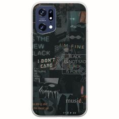Aesthetic Black Oppo Find X5 Pro 5G Flexible TPU (Διάφανη Σιλικόνη)