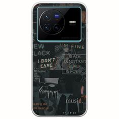 Aesthetic Black Vivo X80 Flexible TPU (Διάφανη Σιλικόνη)