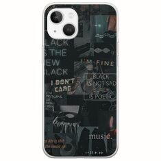 Aesthetic Black iPhone 14 Flexible TPU (Διάφανη Σιλικόνη)