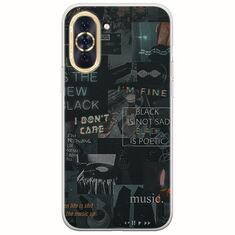Aesthetic Black Huawei Nova 10 Flexible TPU (Διάφανη Σιλικόνη)