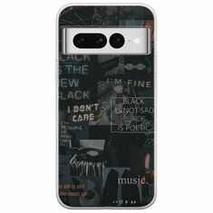 Aesthetic Black Google Pixel 7 5G Flexible TPU (Διάφανη Σιλικόνη)