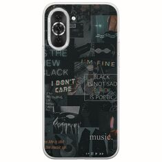 Aesthetic Black Huawei Nova 10 Pro Flexible TPU (Διάφανη Σιλικόνη)