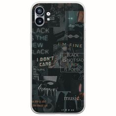 Aesthetic Black Nothing Phone (1) Flexible TPU (Διάφανη Σιλικόνη)