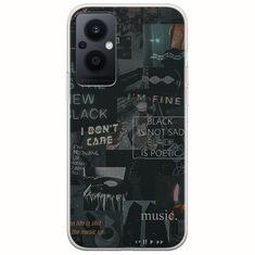 Aesthetic Black Oppo Reno 8 Lite Flexible TPU (Διάφανη Σιλικόνη)