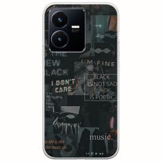 Aesthetic Black Vivo Y22s Flexible TPU (Διάφανη Σιλικόνη)