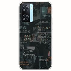 Aesthetic Black Oppo A77 5G Flexible TPU (Διάφανη Σιλικόνη)