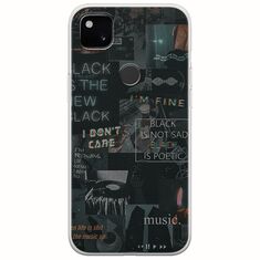 Aesthetic Black Google Pixel 4a 4G Flexible TPU (Διάφανη Σιλικόνη)