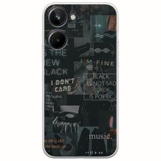 Aesthetic Black Realme 10 4G Flexible TPU (Διάφανη Σιλικόνη)