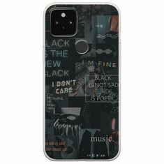 Aesthetic Black Google Pixel 4a 5G Flexible TPU (Διάφανη Σιλικόνη)