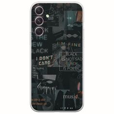 Aesthetic Black Samsung Galaxy A14 5G Flexible TPU (Διάφανη Σιλικόνη)