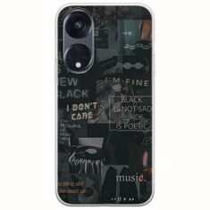 Aesthetic Black Oppo Reno 8Τ 5G Flexible TPU (Διάφανη Σιλικόνη)