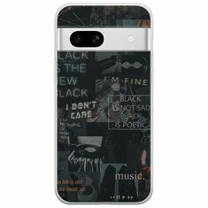 Aesthetic Black Google Pixel 7a 5G Flexible TPU (Διάφανη Σιλικόνη)