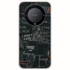 Aesthetic Black Honor Magic 5 Lite 5G Flexible TPU (Διάφανη Σιλικόνη)