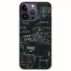 Aesthetic Black iPhone 15 Pro Flexible TPU (Διάφανη Σιλικόνη)