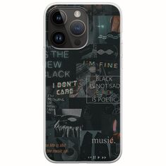 Aesthetic Black iPhone 15 Pro Max Flexible TPU (Διάφανη Σιλικόνη)
