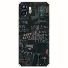 Aesthetic Black Nothing Phone (2) Flexible TPU (Διάφανη Σιλικόνη)