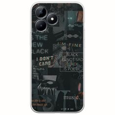 Aesthetic Black Realme C51 Flexible TPU (Διάφανη Σιλικόνη)