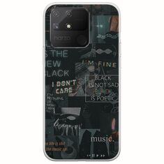 Aesthetic Black Realme Narzo 50A Flexible TPU (Διάφανη Σιλικόνη)