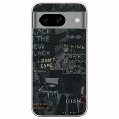 Aesthetic Black Google Pixel 8 5G Flexible TPU (Διάφανη Σιλικόνη)
