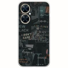 Aesthetic Black Huawei Nova 11i Flexible TPU (Διάφανη Σιλικόνη)