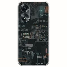 Aesthetic Black Oppo A78 4G Flexible TPU (Διάφανη Σιλικόνη)