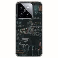 Aesthetic Black Xiaomi 14 5G Flexible TPU (Διάφανη Σιλικόνη)